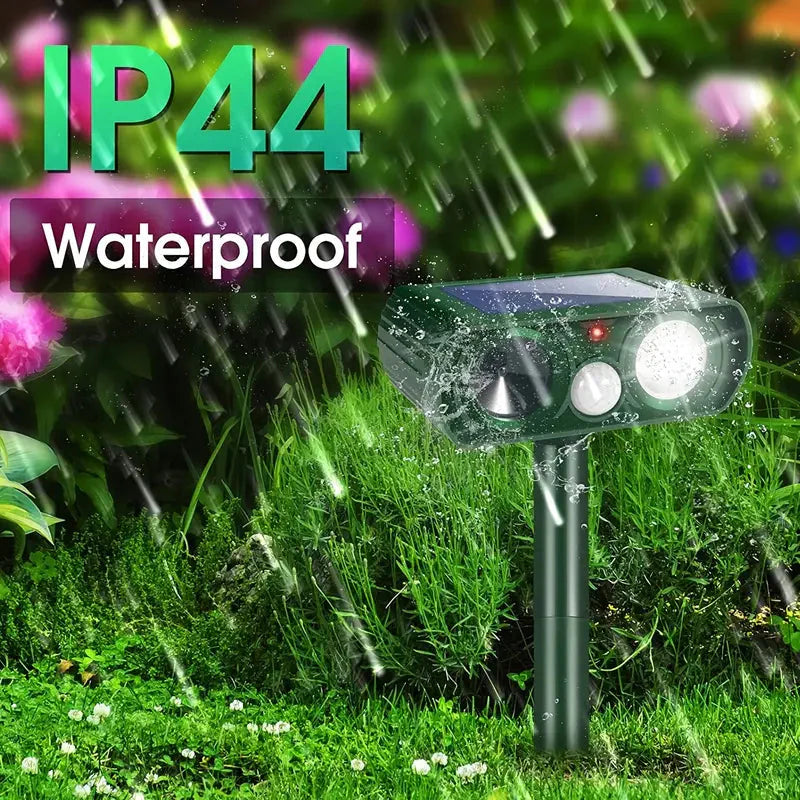 Solar Ultrasonic Animal Repeller with Motion Detector