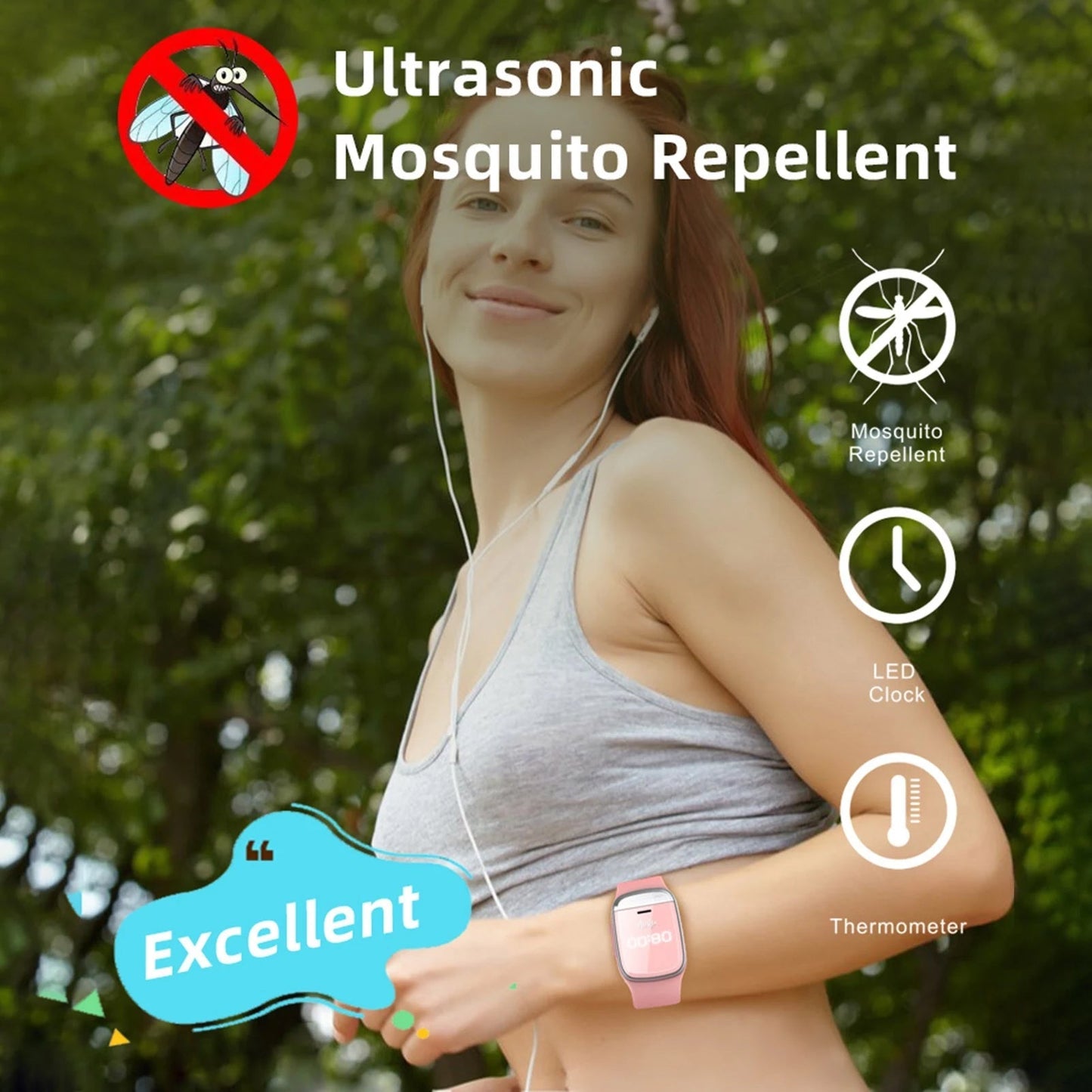 Ultrasonic Mosquito Repellent Watch