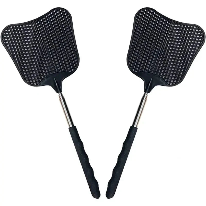 2-Pieces: Heavy Duty Telescopic Fly Swatter Set