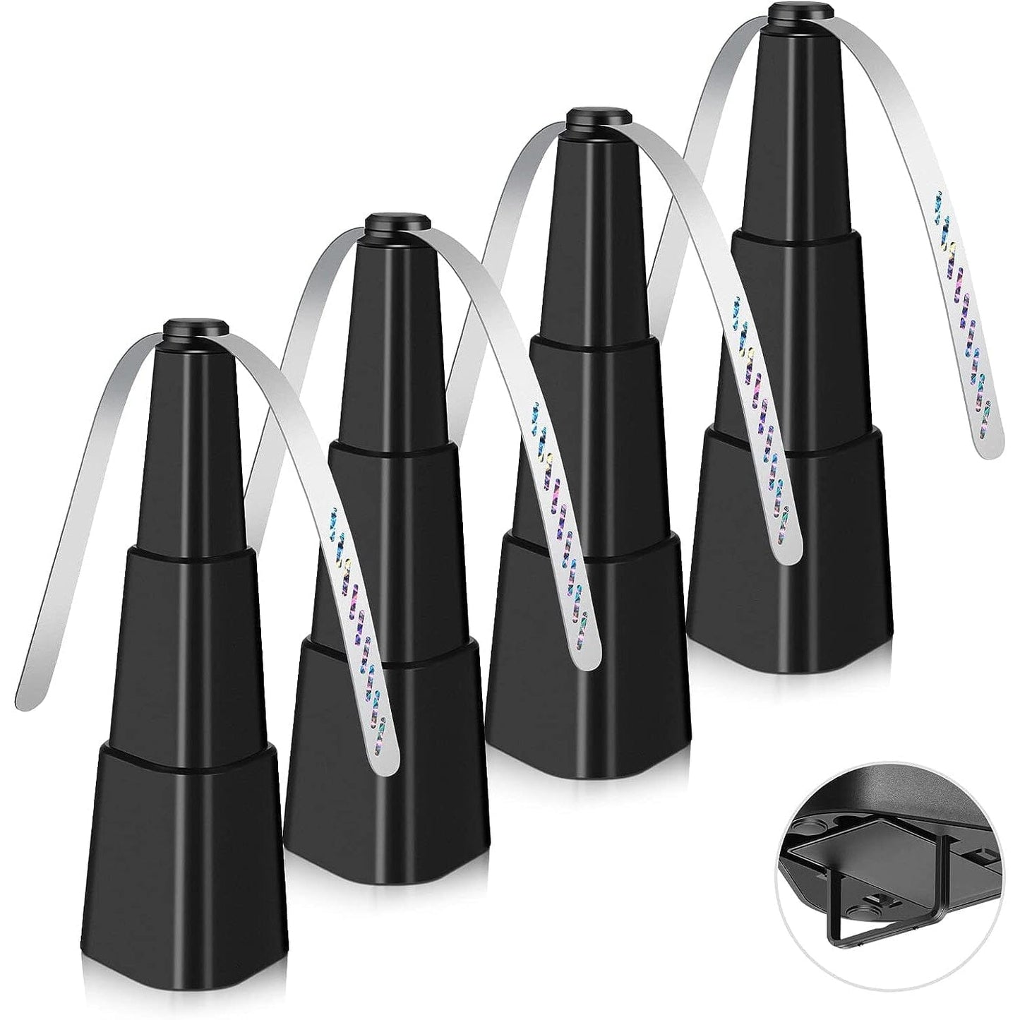 4-Pack: Portable Table Top Fly Fan Fly Spinner with Holographic Blades
