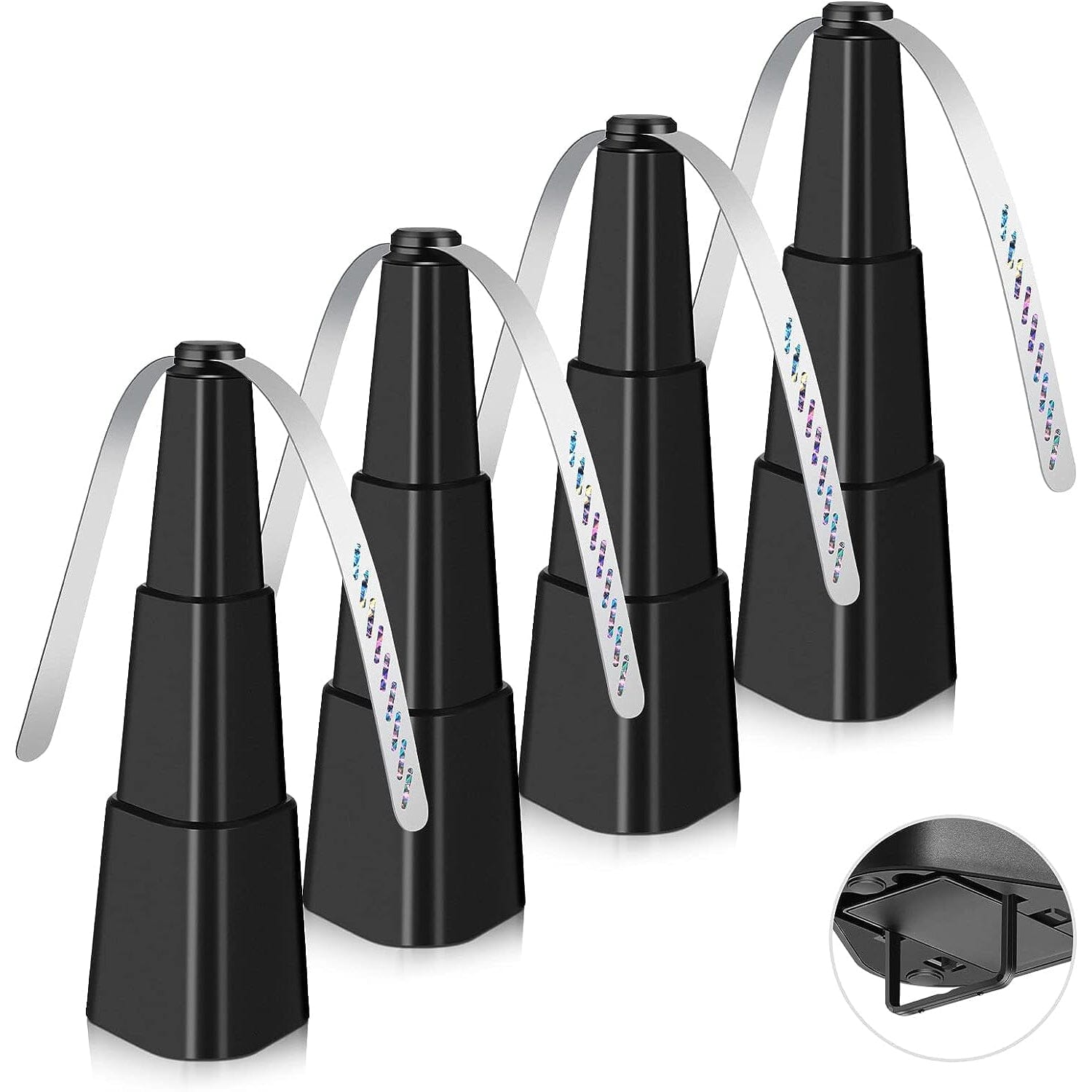 4-Pack: Portable Table Top Fly Fan Fly Spinner with Holographic Blades