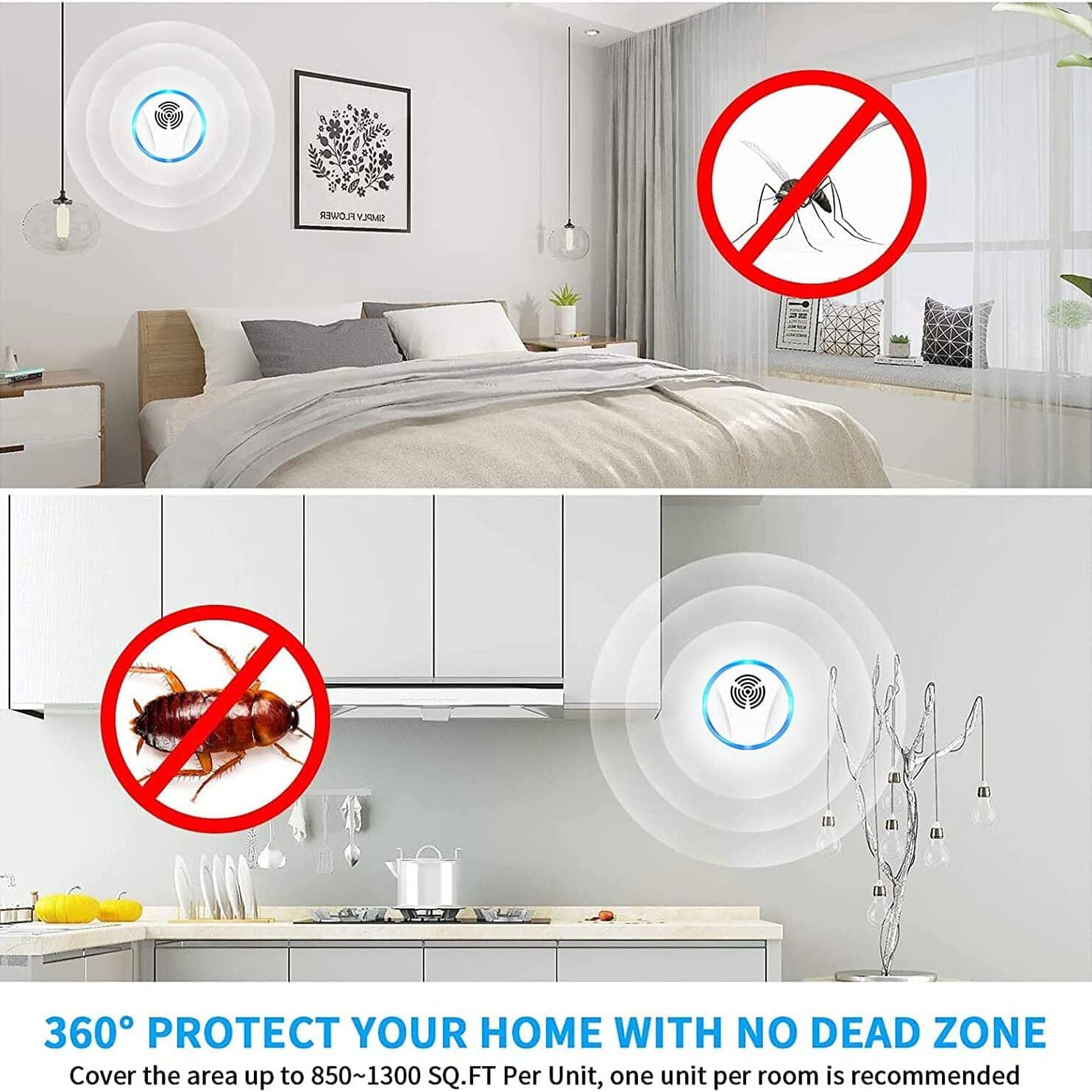 6-Pack: Electronic Pest Repellent Plug in Indoor Pest Control
