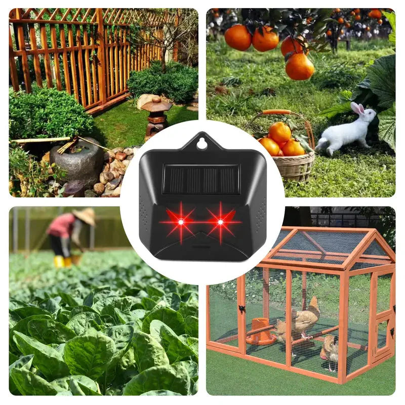 Red LED Light Waterproof Predator Repellent for Gardens