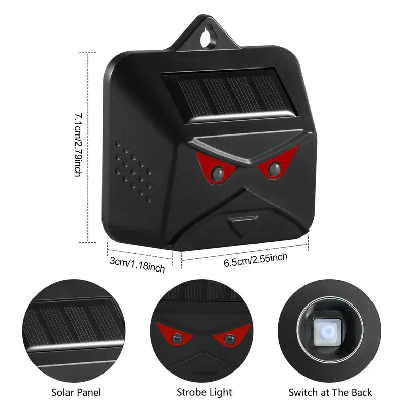 Red LED Light Waterproof Predator Repellent for Gardens