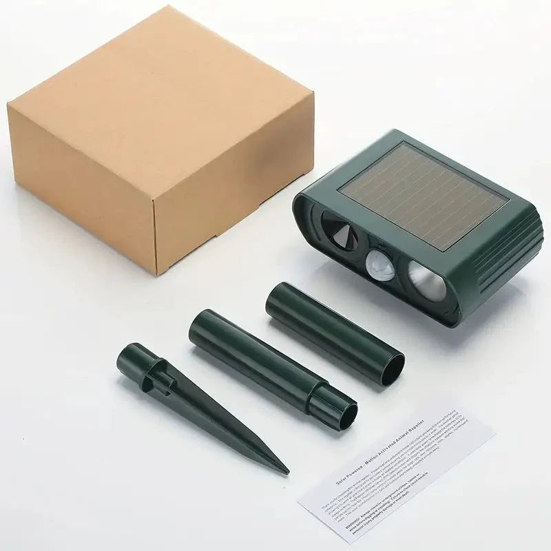 Solar Ultrasonic Animal Repeller with Motion Detector